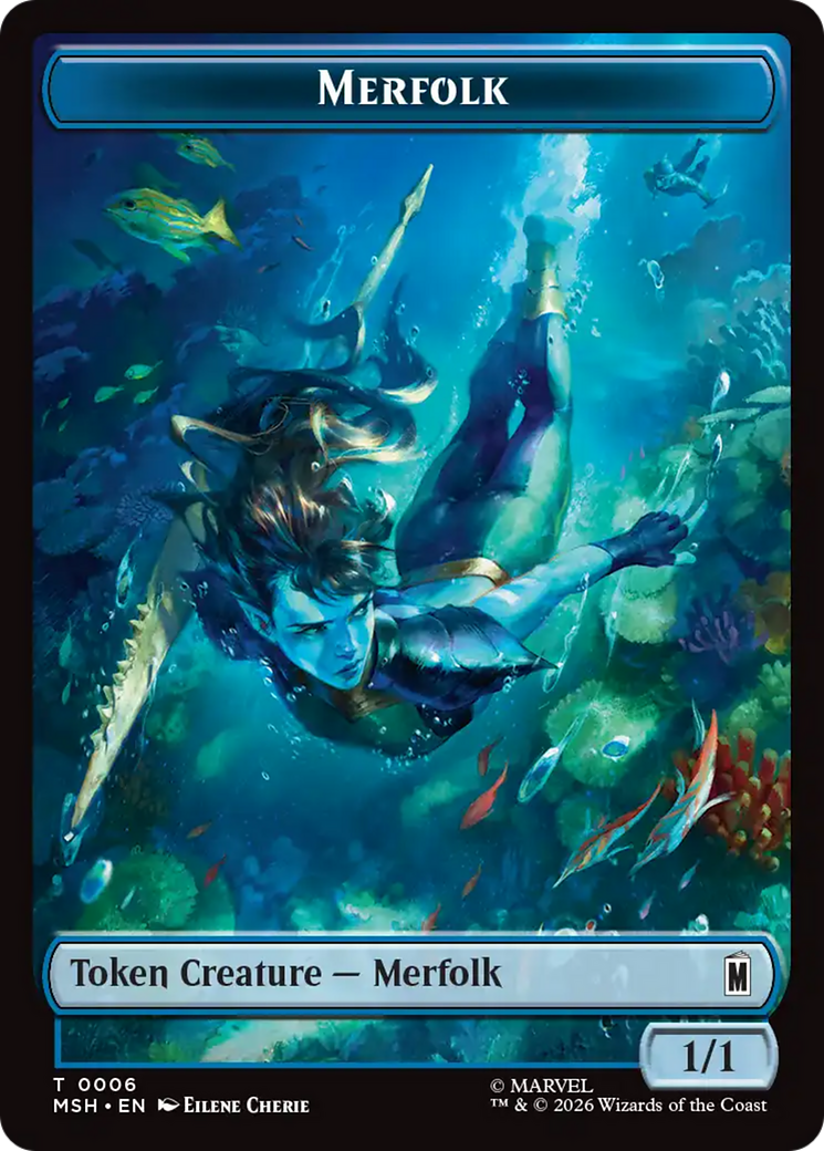 Council of Reeds (008) // Merfolk (006) Double-Sided Token [Marvel Super Heroes Commander Tokens] | Exor Games Summserside
