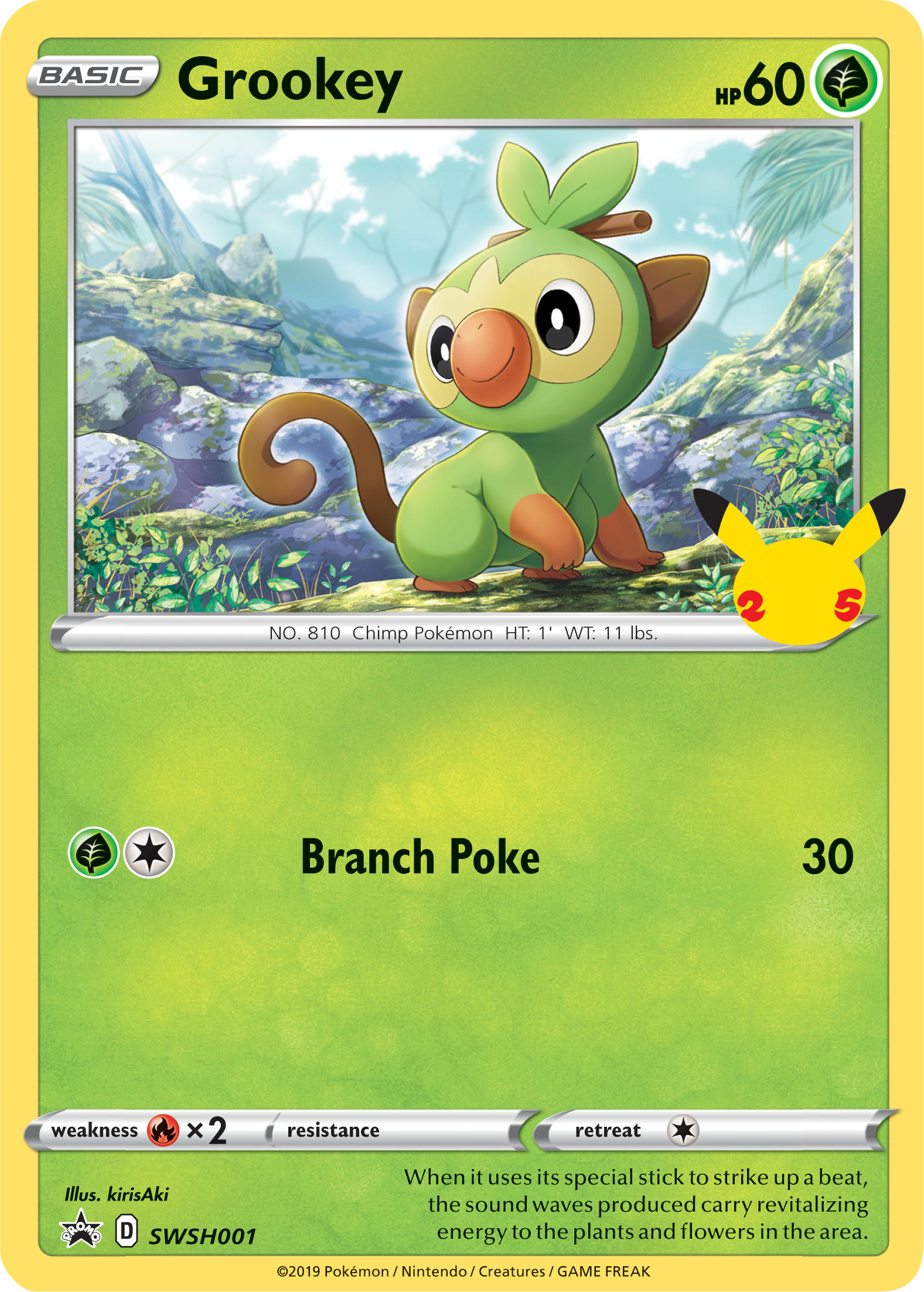 Grookey (SWSH001) (Jumbo Card) [First Partner Pack] | Exor Games Summserside