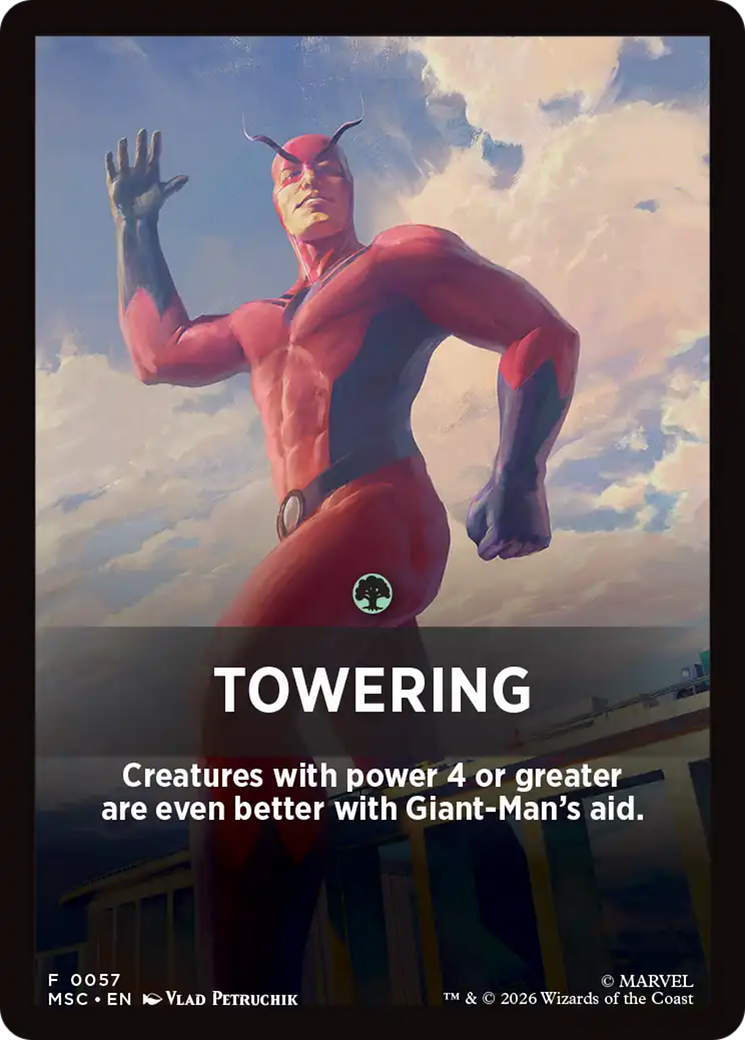 Towering Theme Card [Marvel Super Heroes Commander] | Exor Games Summserside
