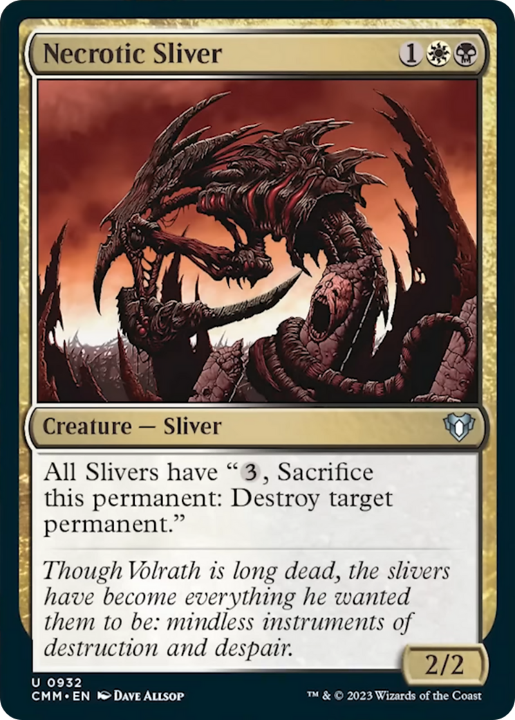 Necrotic Sliver [Commander Masters] | Exor Games Summserside