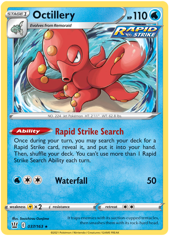 Octillery (037/163) (Theme Deck Exclusive) [Sword & Shield: Battle Styles] | Exor Games Summserside