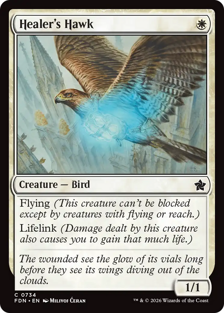 Healer's Hawk (0734) [Foundations] | Exor Games Summserside