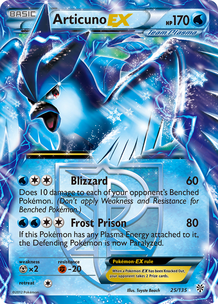 Articuno EX (25/135) [Black & White: Plasma Storm] | Exor Games Summserside