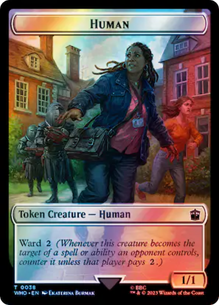 Human (0038) // Mutant Double-Sided Token (Surge Foil) [Doctor Who Tokens] | Exor Games Summserside