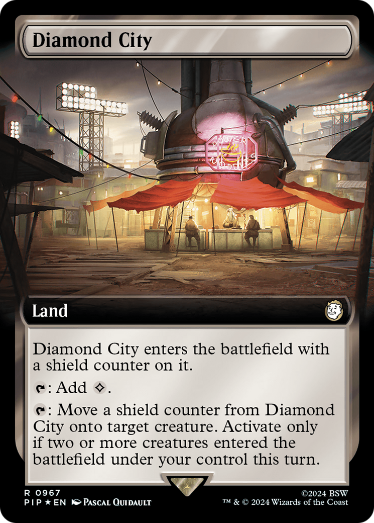 Diamond City (Extended Art) (Surge Foil) [Fallout] | Exor Games Summserside