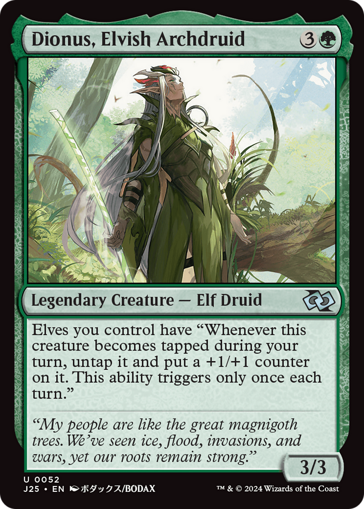 Dionus, Elvish Archdruid [Foundations Jumpstart] | Exor Games Summserside