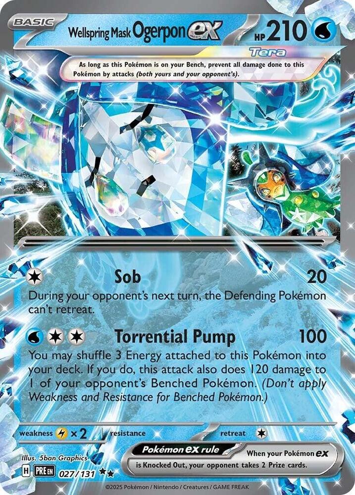 Wellspring Mask Ogerpon ex (027/131) [Scarlet & Violet: Prismatic Evolutions] | Exor Games Summserside