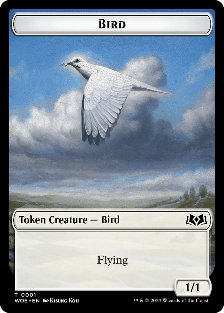 Bird // Food (0010) Double-Sided Token [Wilds of Eldraine Tokens] | Exor Games Summserside