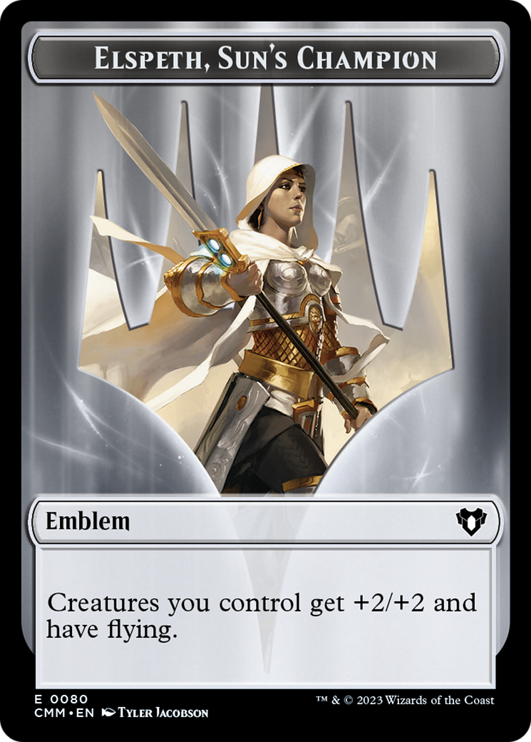 Elspeth, Sun's Champion Emblem // Copy (55) Double-Sided Token [Commander Masters Tokens] | Exor Games Summserside