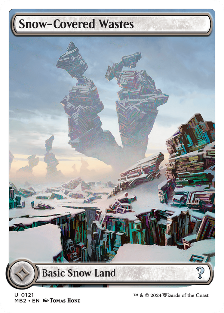 Snow-Covered Wastes (White Border) [Mystery Booster 2] | Exor Games Summserside