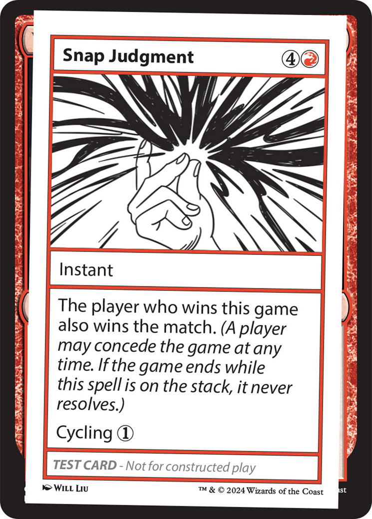 Snap Judgment [Mystery Booster 2 Playtest Cards] | Exor Games Summserside