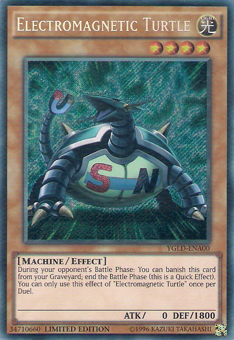 Electromagnetic Turtle [YGLD-ENA00] Secret Rare | Exor Games Summserside