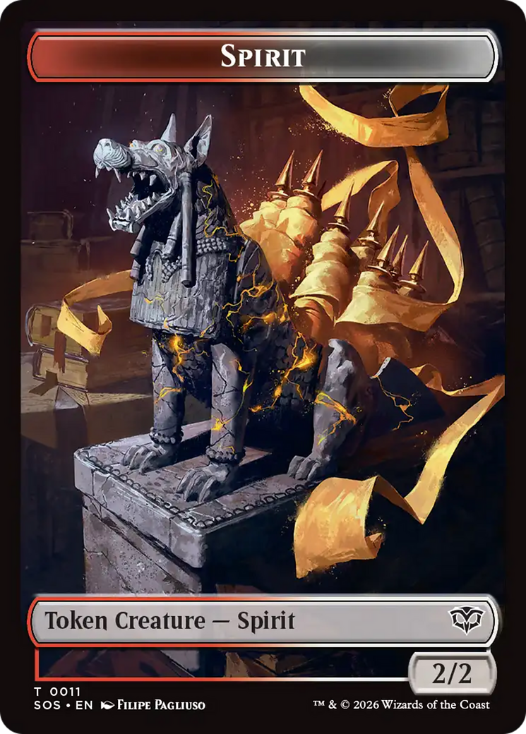 Inkling (0007) // Spirit (0011) Double-Sided Token [Secrets of Strixhaven Tokens] | Exor Games Summserside