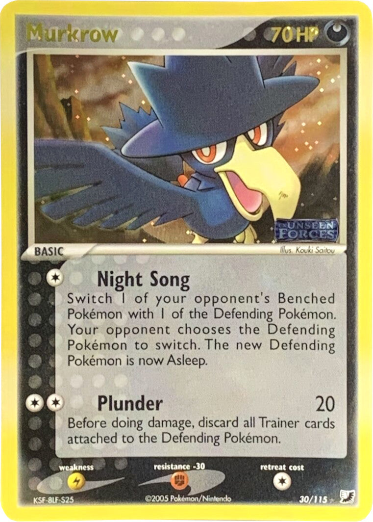 Murkrow (30/115) (Stamped) [EX: Unseen Forces] | Exor Games Summserside