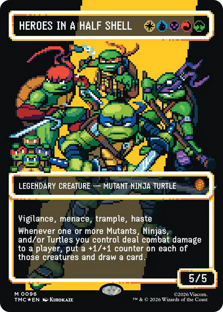Heroes in a Half Shell (0096) (Borderless) (Surge Foil) [Teenage Mutant Ninja Turtles Commander] | Exor Games Summserside