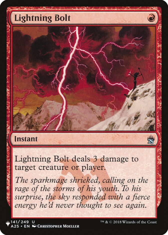 Lightning Bolt (141/249) [The List] | Exor Games Summserside