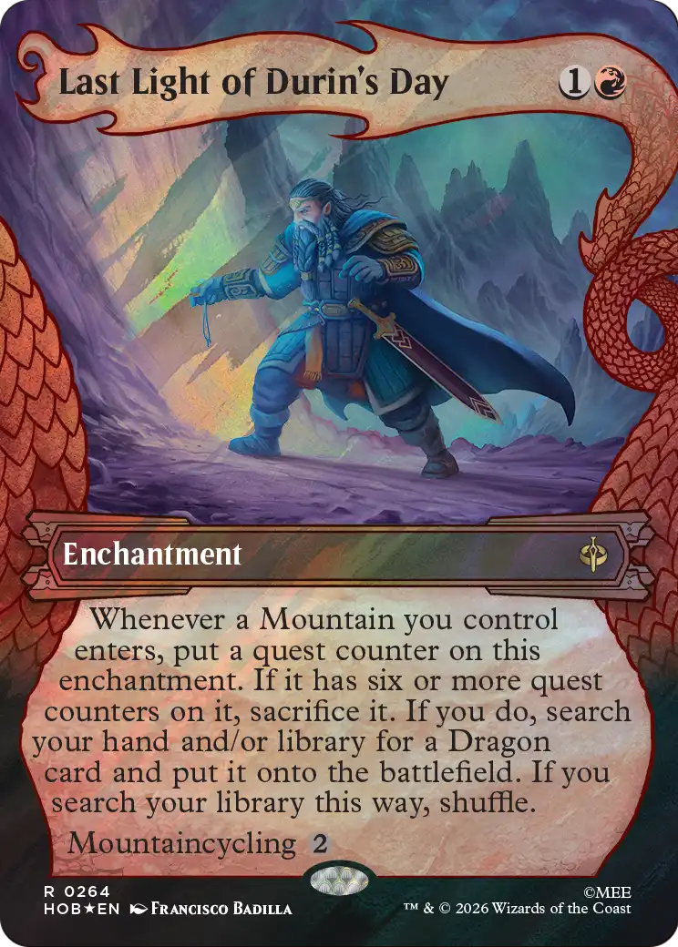 Last Light of Durin's Day (Showcase) (Surge Foil) [The Hobbit] | Exor Games Summserside