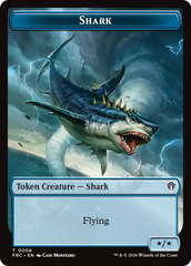 Warrior // Shark Double-Sided Token [Reality Fracture Commander Tokens] | Exor Games Summserside