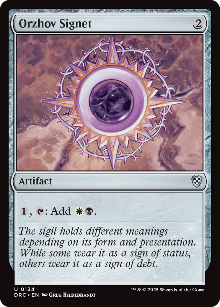 Orzhov Signet [Aetherdrift Commander] | Exor Games Summserside