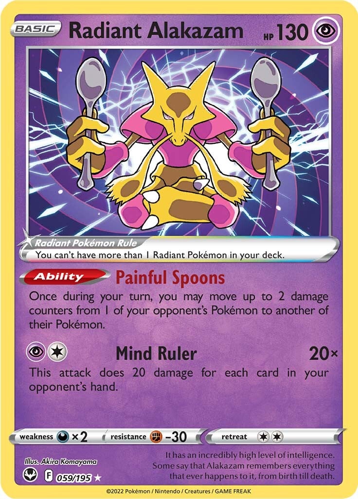 Radiant Alakazam (059/195) [Sword & Shield: Silver Tempest] | Exor Games Summserside