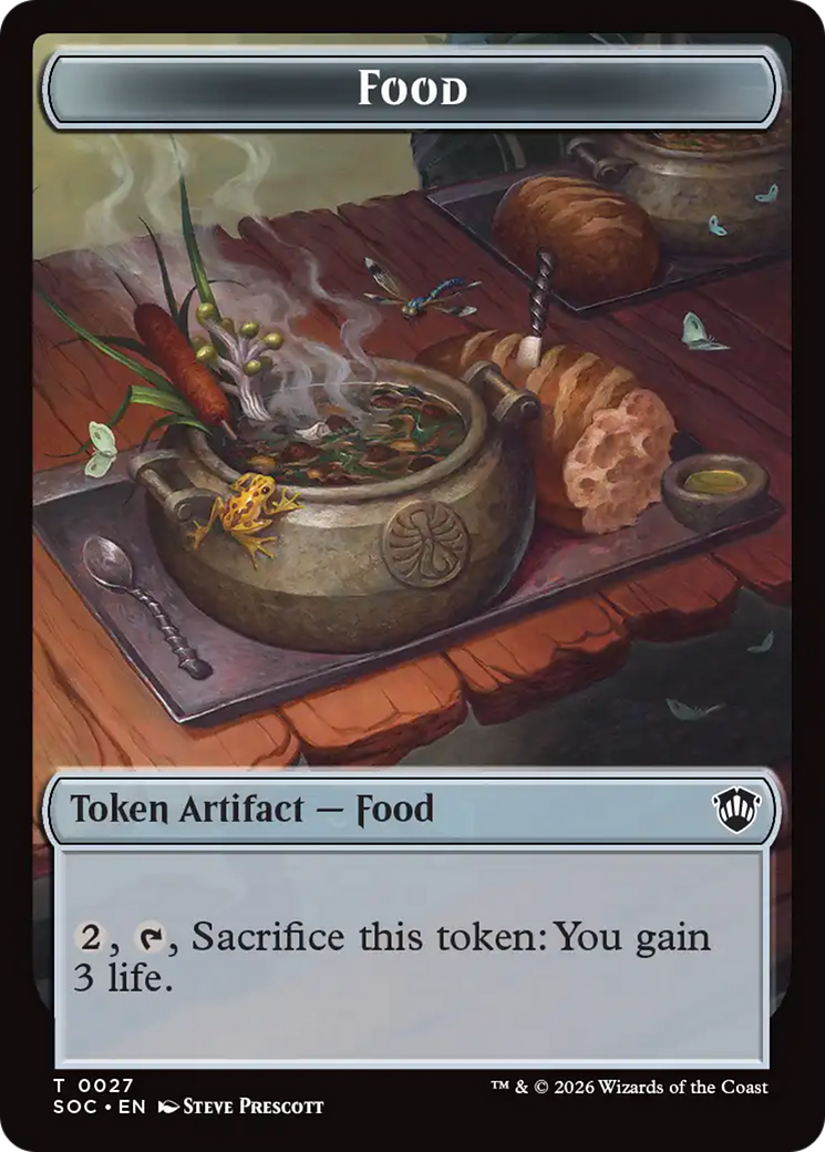 Elemental (0020) // Food Double-Sided Token [Secrets of Strixhaven Commander Tokens] | Exor Games Summserside