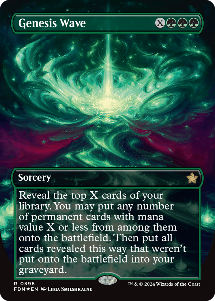 Genesis Wave (Borderless) (Mana Foil) [Foundations] | Exor Games Summserside