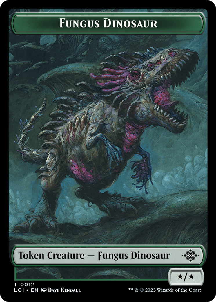 Fungus Dinosaur // Spirit Double-Sided Token [The Lost Caverns of Ixalan Tokens] | Exor Games Summserside