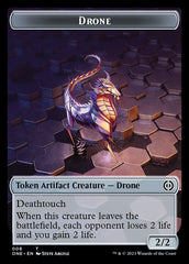 Rebel // Drone Double-Sided Token [Phyrexia: All Will Be One Tokens] | Exor Games Summserside