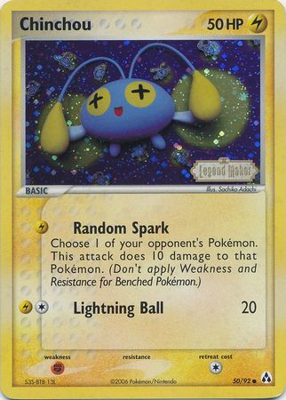 Chinchou (50/92) (Stamped) [EX: Legend Maker] | Exor Games Summserside