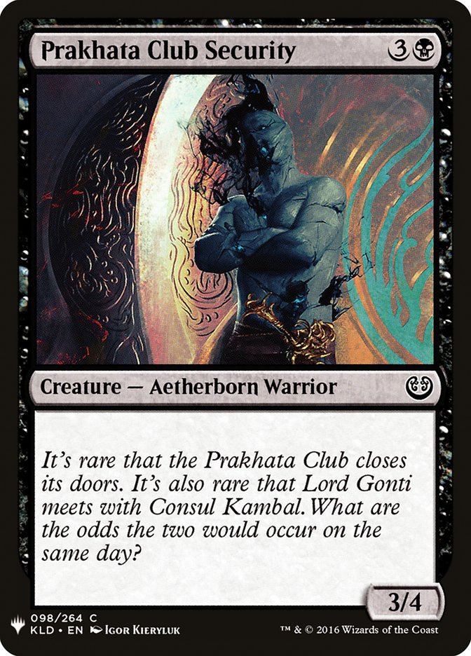 Prakhata Club Security [Mystery Booster] | Exor Games Summserside