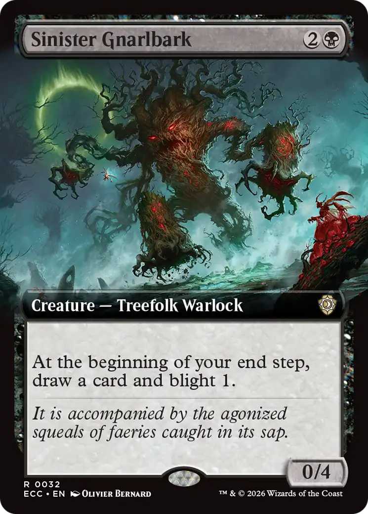 Sinister Gnarlbark (Extended Art) [Lorwyn Eclipsed Commander] | Exor Games Summserside