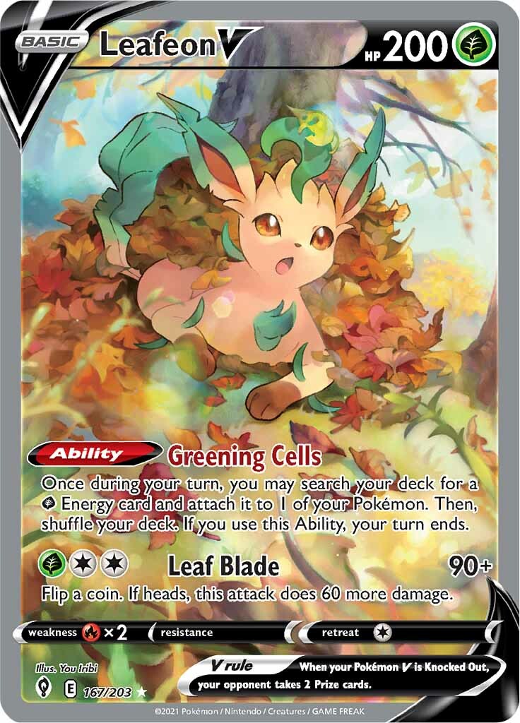 Leafeon V (167/203) [Sword & Shield: Evolving Skies] | Exor Games Summserside