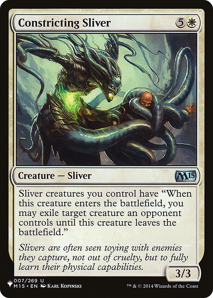 Constricting Sliver [The List] | Exor Games Summserside