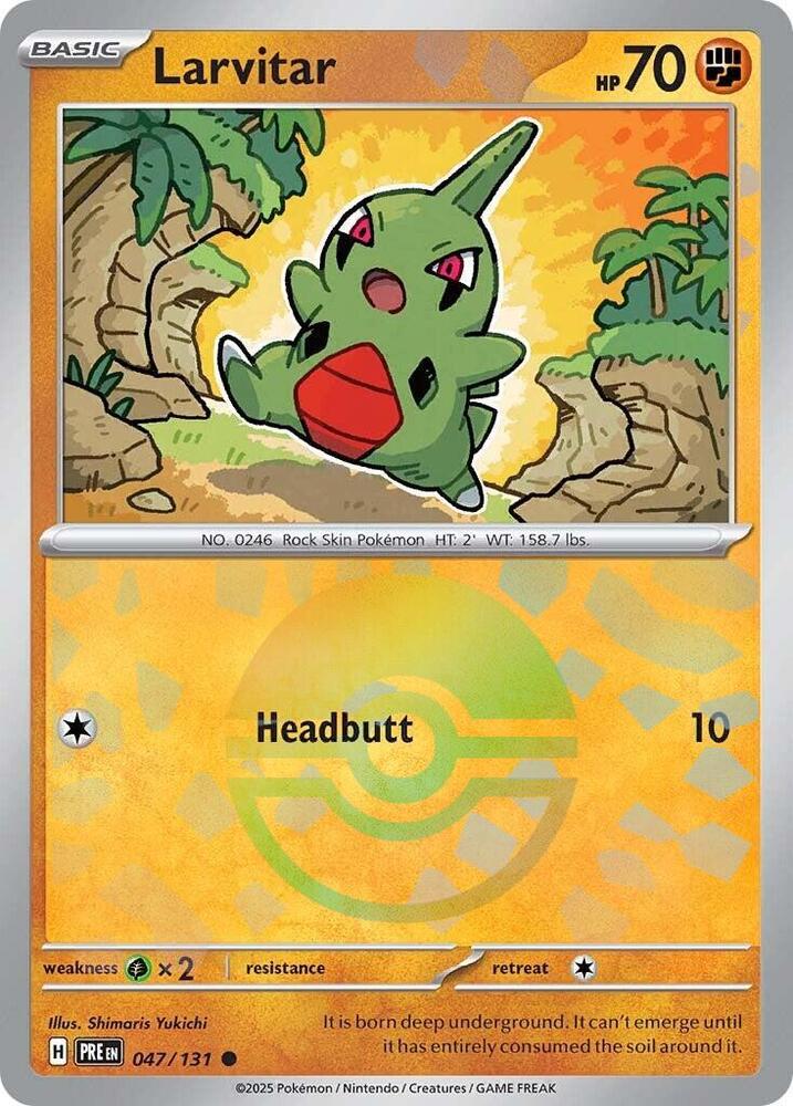 Larvitar (047/131) (Poke Ball Pattern) [Scarlet & Violet: Prismatic Evolutions] | Exor Games Summserside