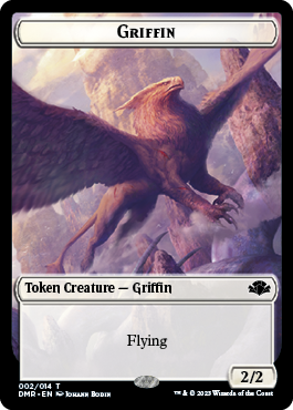 Goblin // Griffin Double-Sided Token [Dominaria Remastered Tokens] | Exor Games Summserside