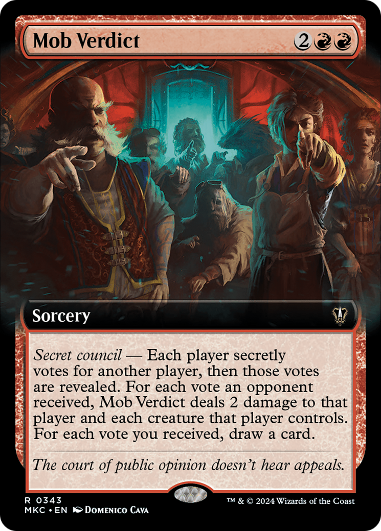Mob Verdict (Extended Art) [Murders at Karlov Manor Commander] | Exor Games Summserside