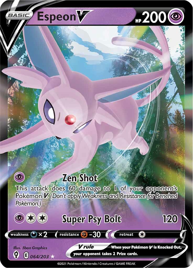 Espeon V (064/203) [Sword & Shield: Evolving Skies] | Exor Games Summserside