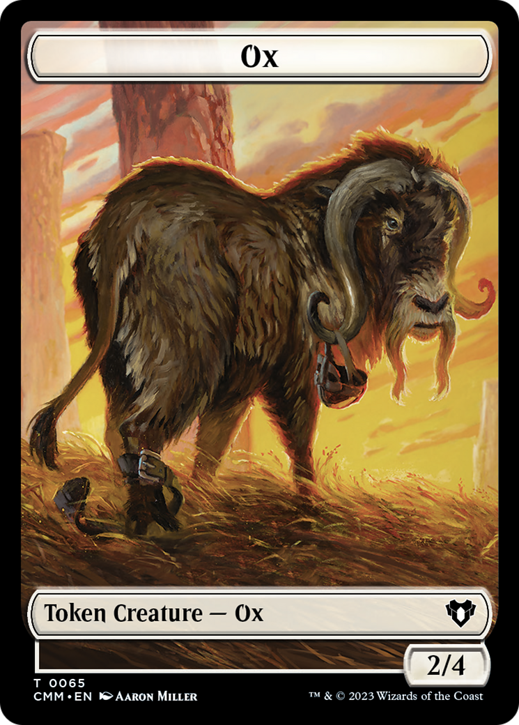 Phyrexian Golem // Ox Double-Sided Token [Commander Masters Tokens] | Exor Games Summserside