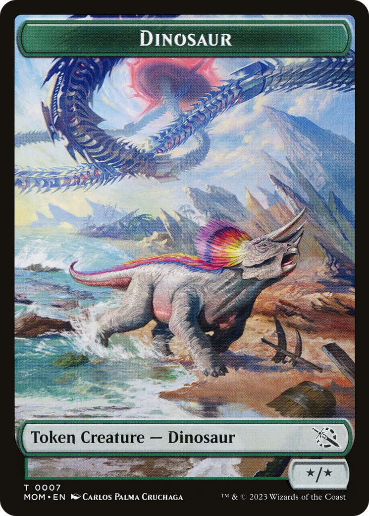 Treasure (20) // Dinosaur Double-Sided Token [March of the Machine Tokens] | Exor Games Summserside