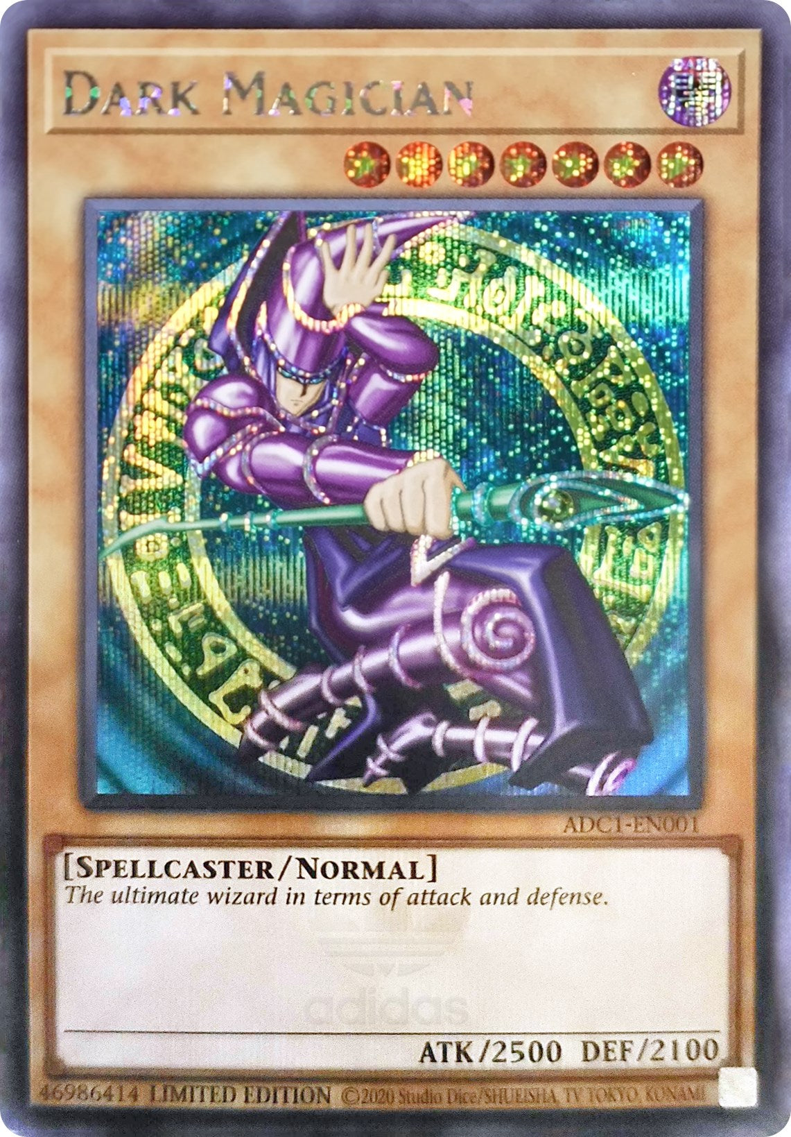 Dark Magician (Adidas Exclusive) [ADC1-EN001] Prismatic Secret Rare | Exor Games Summserside