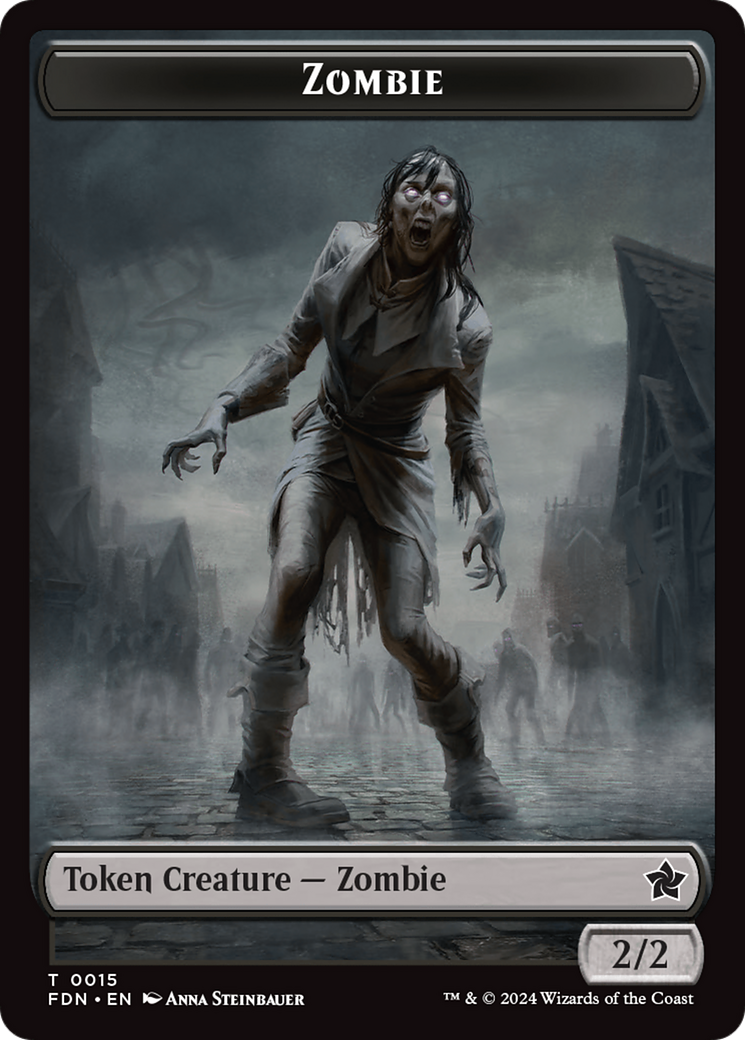 Faerie // Zombie Double-Sided Token [Foundations Tokens] | Exor Games Summserside