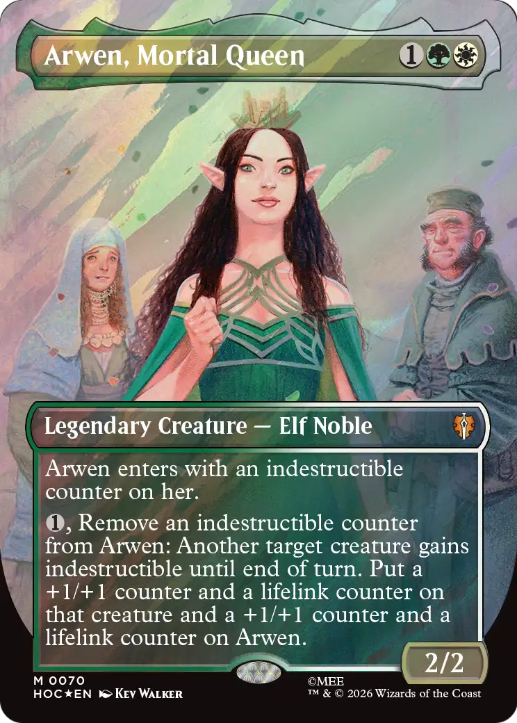 Arwen, Mortal Queen (Borderless) (Surge Foil) [The Hobbit: Eternal-Legal] | Exor Games Summserside