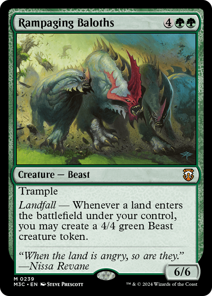 Rampaging Baloths (Ripple Foil) [Modern Horizons 3 Commander] | Exor Games Summserside