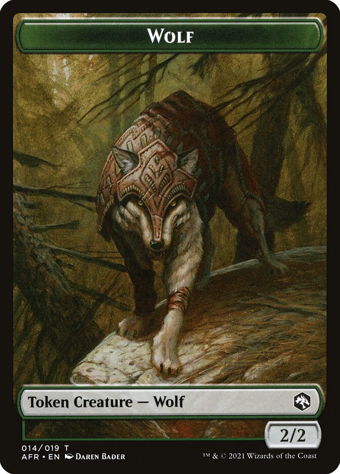 Wolf // Mordenkainen Emblem Double-Sided Token [Dungeons & Dragons: Adventures in the Forgotten Realms Tokens] | Exor Games Summserside
