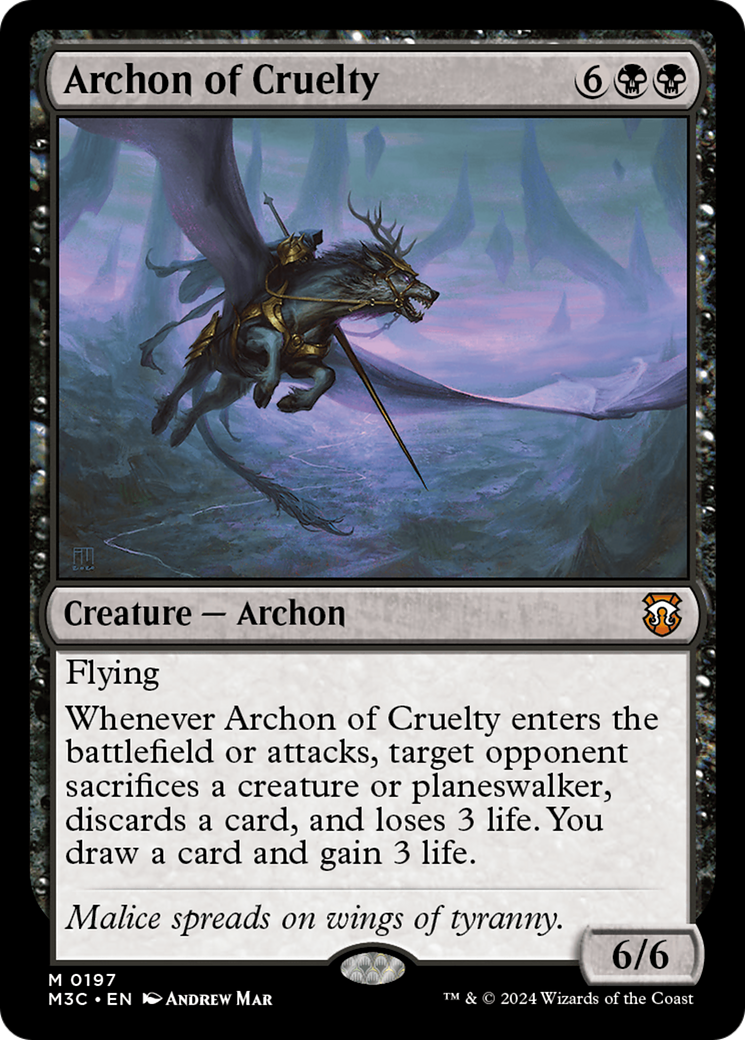 Archon of Cruelty (Ripple Foil) [Modern Horizons 3 Commander] | Exor Games Summserside