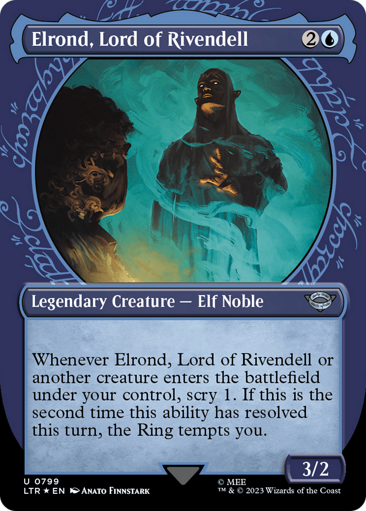 Elrond, Lord of Rivendell (Showcase) (Surge Foil) [The Lord of the Rings: Tales of Middle-Earth] | Exor Games Summserside