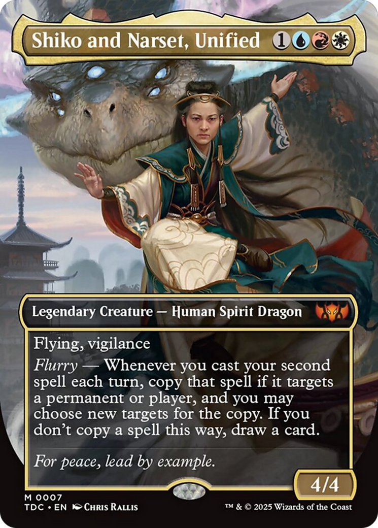 Shiko and Narset, Unified (Borderless) [Tarkir: Dragonstorm Commander] | Exor Games Summserside