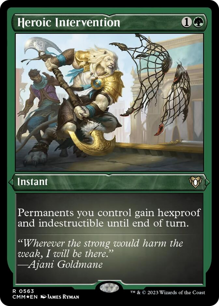 Heroic Intervention (Foil Etched) [Commander Masters] | Exor Games Summserside