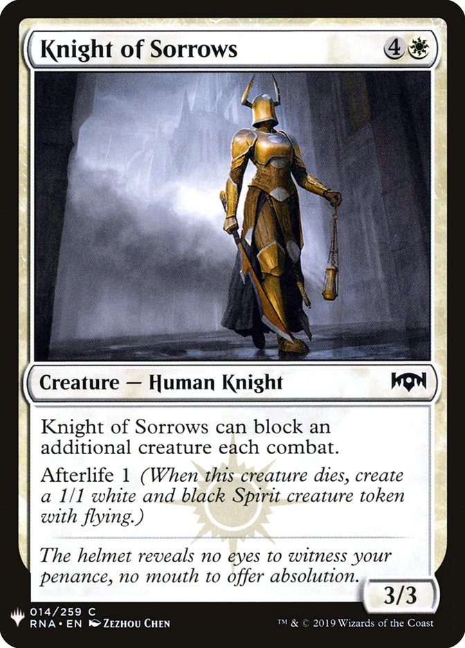 Knight of Sorrows [Mystery Booster] | Exor Games Summserside