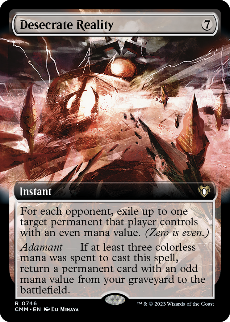 Desecrate Reality (Extended Art) [Commander Masters] | Exor Games Summserside